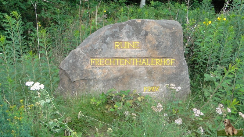 Ritterstein Nr. 275-2a Ruine Frechenthalerhof.JPG - Ritterstein Nr.275 Ruine Frechenthalerhof
